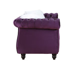 Thotton Transitional Sofa with 2 Pillows Purple Velvet(#Great-88, $13 RMB/m), Pillow(#ZM-1) LV00340-ACME