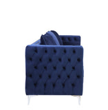 Bovasis Contemporary Sofa with 5 Pillows Blue Velvet(#MJ11-110, $13 RMB/m) LV00366-ACME