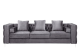 Bovasis Contemporary Sofa with 5 Pillows Gray Velvet(#MJ11-68, $13 RMB/m) LV00368-ACME