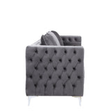 Bovasis Contemporary Sofa with 5 Pillows Gray Velvet(#MJ11-68, $13 RMB/m) LV00368-ACME