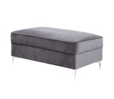 Bovasis Contemporary Ottoman Gray Velvet(#MJ11-68, $13 RMB/m) LV00369-ACME