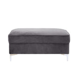 Bovasis Contemporary Ottoman Gray Velvet(#MJ11-68, $13 RMB/m) LV00369-ACME