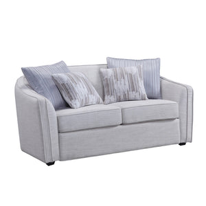 Mahler II Transitional Loveseat with 4 Pillows Beige(#Ronan), Pillow(#J6573-1D; #R3618B-3H), Black Legs LV00486-ACME