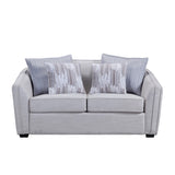 Mahler II Transitional Loveseat with 4 Pillows Beige(#Ronan), Pillow(#J6573-1D; #R3618B-3H), Black Legs LV00486-ACME