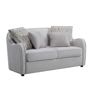 Mahler Transitional Loveseat with 4 Pillows Beige(#N1274) LV00579-ACME