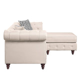 Waldina Transitional Reversible Sectional Sofa  LV00643-ACME