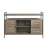 Baina Contemporary TV Stand Rustic Oak & Black Finish LV00743-ACME