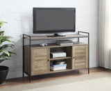 Baina Contemporary TV Stand Rustic Oak & Black Finish LV00743-ACME