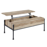 Brantley Industrial Coffee Table with Lift Top Veneer Paper(#53014), Powder Coating(#BJL3123) LV00747-ACME