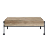 Brantley Industrial Coffee Table with Lift Top Veneer Paper(#53014), Powder Coating(#BJL3123) LV00747-ACME