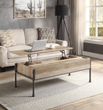 Brantley Industrial Coffee Table with Lift Top Veneer Paper(#53014), Powder Coating(#BJL3123) LV00747-ACME