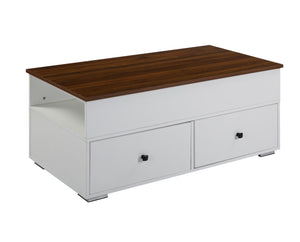 Raeden Transitional Coffee Table with Lift Top White(#M01), Walnut(#M39) LV00788-ACME