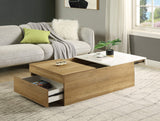 Aafje Contemporary Coffee Table Oak(#M28), White(#M51) LV00797-ACME