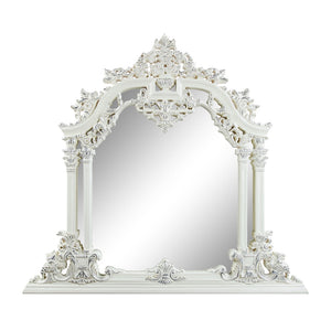 Vanaheim Transitional Mirror Antique White Finish LV00807-ACME