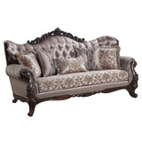 Benbek Transitional Sofa with 5 Pillows