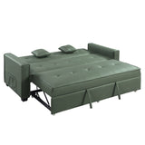 Octavio Contemporary Adjustable Sofa with 2 Pillows Green Fabric(#, Cost: $23RMB/meter) LV00824-ACME