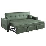 Octavio Contemporary Adjustable Sofa with 2 Pillows Green Fabric(#, Cost: $23RMB/meter) LV00824-ACME