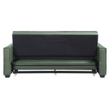 Octavio Contemporary Adjustable Sofa with 2 Pillows Green Fabric(#, Cost: $23RMB/meter) LV00824-ACME