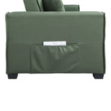 Octavio Contemporary Adjustable Sofa with 2 Pillows Green Fabric(#, Cost: $23RMB/meter) LV00824-ACME