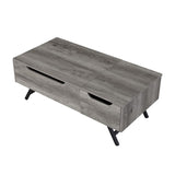 Throm Scandinavian Coffee Table with Lift Top Gray Oak Finish LV00832-ACME