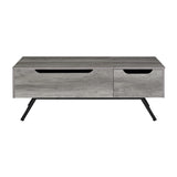 Throm Scandinavian Coffee Table with Lift Top Gray Oak Finish LV00832-ACME