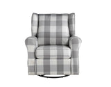 Patli Transitional Swivel Chair with Glider Gray Fabric(#FB-341, Cost$ 2.5/m) LV00922-ACME