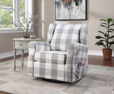 Patli Transitional Swivel Chair with Glider Gray Fabric(#FB-341, Cost$ 2.5/m) LV00922-ACME