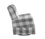 Patli Transitional Swivel Chair with Glider Gray Fabric(#FB-341, Cost$ 2.5/m) LV00922-ACME