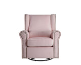 Tamaki Transitional Swivel Chair with Glider Pink Fabric(#FB-138, Cost$ 2.5/m) LV00923-ACME