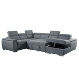 Hanley Contemporary Sleeper Sectional Sofa with Storage  LV00968-ACME