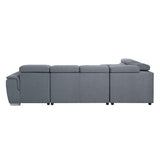 Hanley Contemporary Sleeper Sectional Sofa with Storage  LV00968-ACME