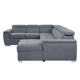 Hanley Contemporary Sleeper Sectional Sofa with Storage  LV00968-ACME