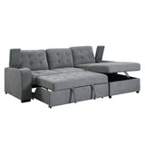 Kabira Contemporary Sleeper Sectional Sofa with Storage