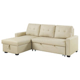 Dafina Transitional Sectional Sofa with Sleeper & Storage  LV01054-ACME