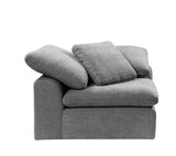 Naveen Contemporary Modular - Wedge with 1 Pillow Gray Linen LV01104-ACME