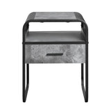 Raziela Industrial End Table with Drawer  LV01147-ACME