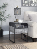 Raziela Industrial End Table with Drawer  LV01147-ACME