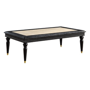 Tayden Transitional Coffee Table with Marble Top  LV01158-ACME