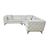 Atronia Contemporary Sectional Sofa with 4 Pillows Fabric Code(#N19-18) LV01160-ACME