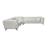 Atronia Contemporary Sectional Sofa with 4 Pillows Fabric Code(#N19-18) LV01160-ACME