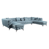 Atronia Contemporary Sectional Sofa with 7 Pillows