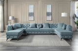 Atronia Contemporary Sectional Sofa with 7 Pillows Fabric Code(M7303-27) LV01161-ACME