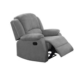 Zorina Contemporary Recliner Gray Fabric(Code: #15, Cost: $11 RMB/meter) LV01286-ACME