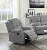 Zorina Contemporary Recliner Gray Fabric(Code: #15, Cost: $11 RMB/meter) LV01286-ACME