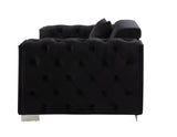 Trislar Contemporary/Casual Chair with Pillow Black Velvet LV01399-ACME