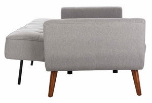 Bushwick Foldable Futon Bed - Stylish Retro Design with Wood Legs, Tufted Upholstery & Comfort Foam