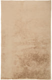 Luxe Velour Glamorous Ultra-Solf Shag Rug, Wheat Beige, 6ft - 7in x 9ft - 6in Area Rug