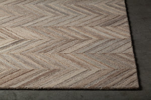 Chandra Rugs Lyril 100% Wool Hand-Tufted Contemporary Rug Grey/Brown/Natural 9' x 13'