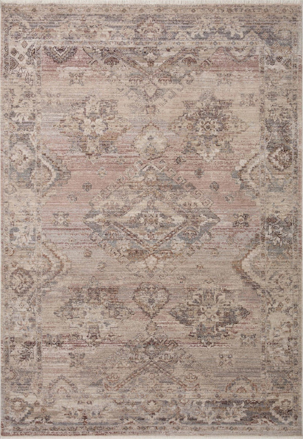 Loloi Loloi Lyra LYR-01 Traditional Power Loomed Rug Blush / Dove 11'-6" x 15'-7"