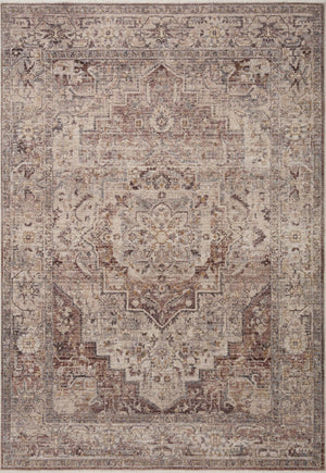 Loloi Loloi Lyra LYR-06 Traditional Power Loomed Rug Berry / Stone 11'-6" x 15'-7"
